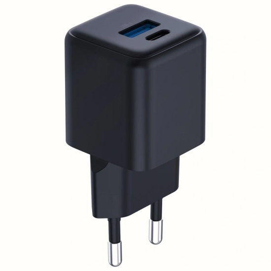 Ładowarka sieciowa 3MK Hyper GaN Charger 20W USB-A, USB-C PD QC4+ czarny