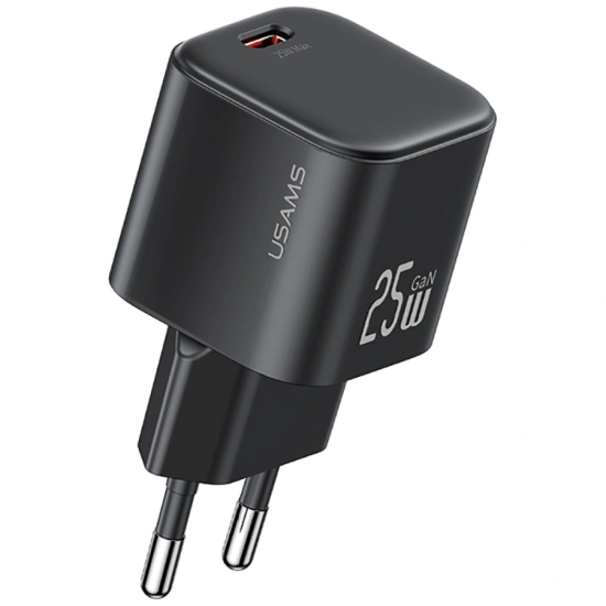 Ładowarka sieciowa USAMS JC Series CC289 25W GaN Mini Fast Charger USB-C czarny