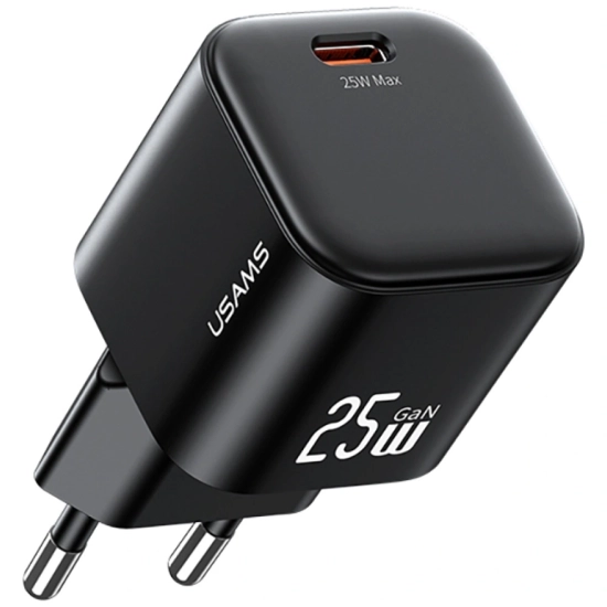 Ładowarka sieciowa USAMS JC Series CC289 25W GaN Mini Fast Charger USB-C czarny