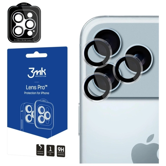 Szkło hartowane na obiektyw aparatu 3MK Lens Protection Pro do Apple iPhone 17 Pro / 17 Pro Max przezroczysty