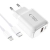 Ładowarka sieciowa Tech-Protect NCA30 USB-A, USB-C Network Charger PD 30W / QC3.0 + Lightning Cable White