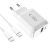 Ładowarka sieciowa Tech-Protect NCA30 USB-A, USB-C Network Charger PD 30W / QC3.0 + USB-C Cable White