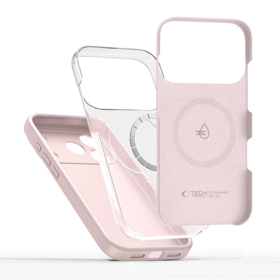 Etui Tech-Protect Silicone MagSafe do Apple iPhone 17 Pro Max Pink Pearl