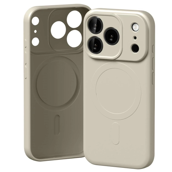 Etui Mercury Semi-Silicone MagSafe do Apple iPhone 17 Pro kamienny