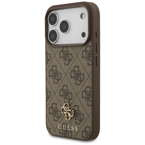 Etui Guess 4G Small Classic Logo MagSafe do Apple iPhone 17 Pro brązowy