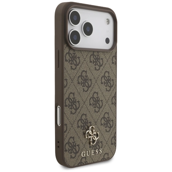 Etui Guess 4G Small Classic Logo MagSafe do Apple iPhone 17 Pro Max brązowy