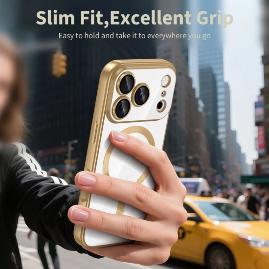 Etui Tech-Protect MagFlex MagSafe do Apple iPhone 17 Pro Shiny Gold