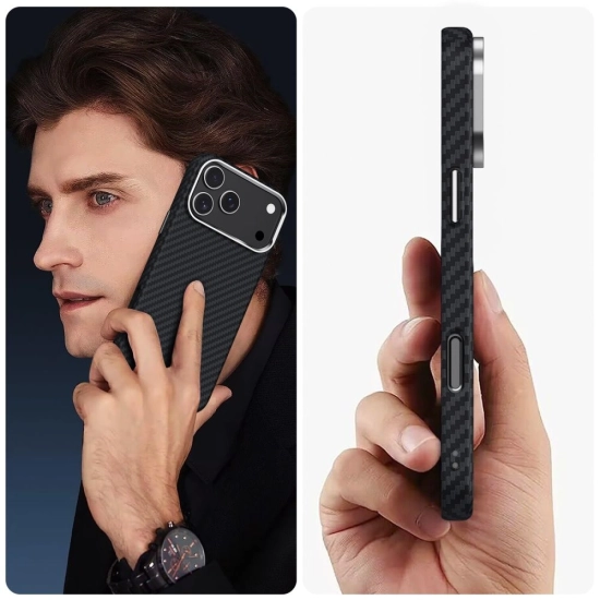 Etui Tech-Protect Ion Carbon MagSafe do Apple iPhone 17 Pro Black/silver