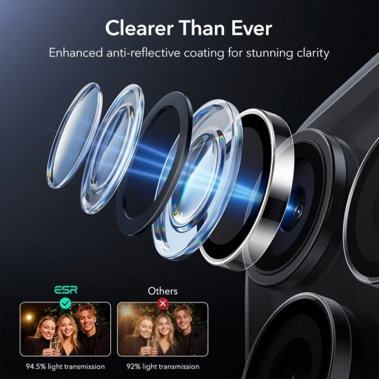 Osłona na aparat ESR Armorite Camera Protector do Apple iPhone 14 Pro / 14 Pro Max / 15 Pro / 15 Pro Max / 16 Pro / 16 Pro Max / 17 Pro / 17 Pro Max C