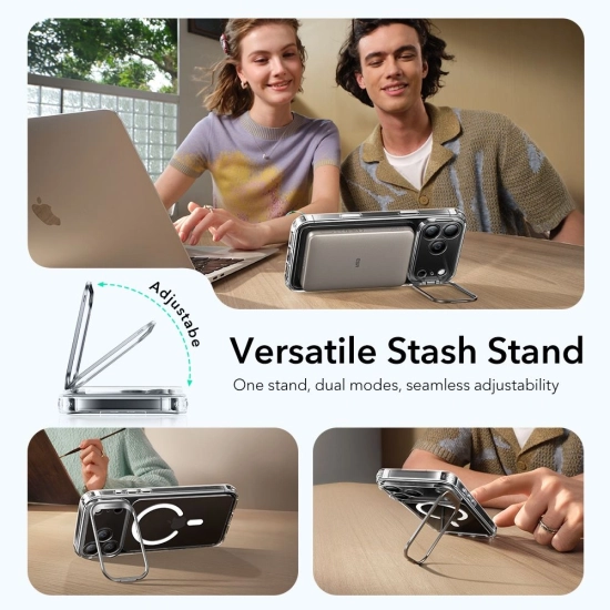 Etui ESR Classic Hybrid Kickstand MagSafe do Apple iPhone 17 Pro Clear