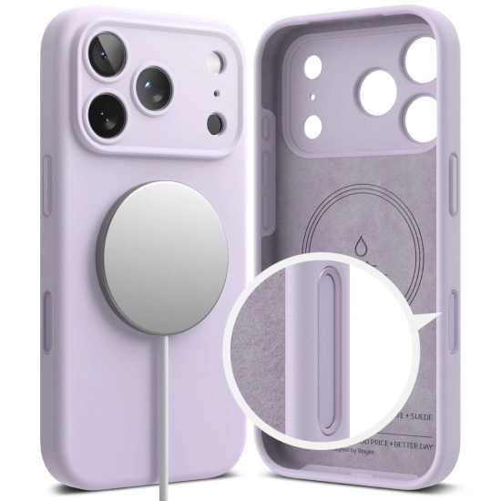 Etui Ringke Silicone Magnetic MagSafe do Apple iPhone 17 Pro Light Purple