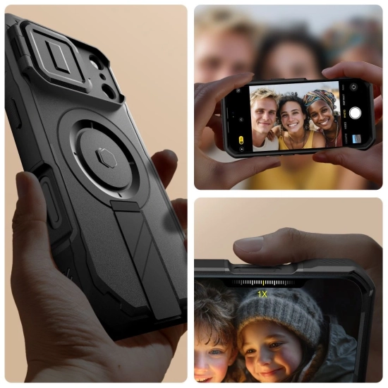 Etui Tech-Protect Kevlar MagSafe do Apple iPhone 17 Pro Black