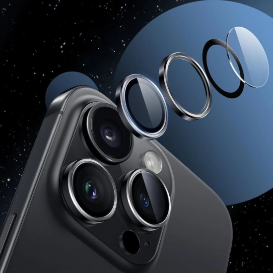 Osłona aparatu Tech-Protect Camring Fit+ do Apple iPhone 14 Pro / 14 Pro Max / 15 Pro / 15 Pro Max / 16 Pro / 16 Pro Max / 17 Pro / 17 Pro Max Silver