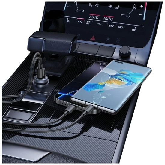 Ładowarka samochodowa USAMS CC322 30W USB-A USB-C tarnish