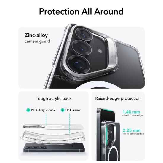 Etui ESR Classic Hybrid Kickstand MagSafe do Samsung Galaxy S26+ Plus Clear