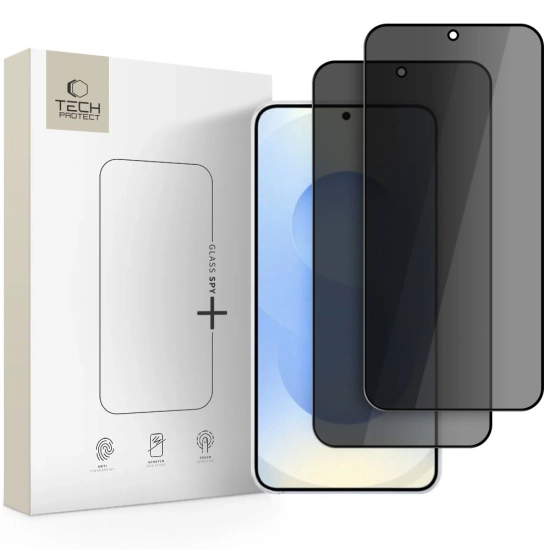 Szkło prywatyzujące Tech-Protect Glass Spy+ do Samsung Galaxy S26 Privacy [2 PACK]