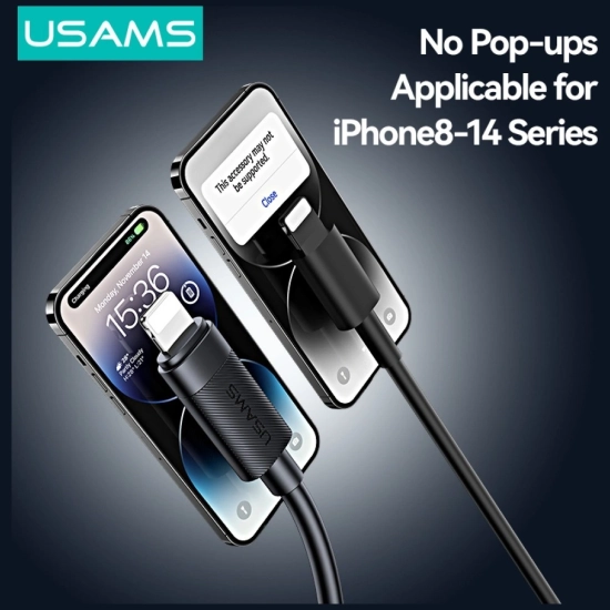 Kabel USAMS U94 12W Lightning / USB-A 1m czarny