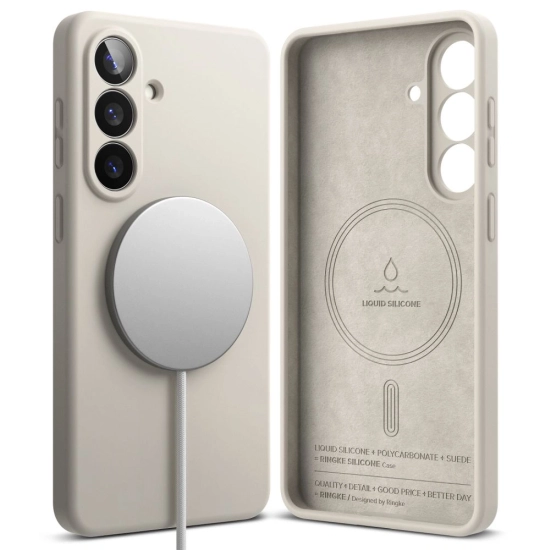 Etui Ringke Silicone Magnetic MagSafe do Samsung Galaxy S26+ Plus Stone