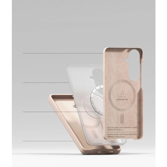 Etui Ringke Silicone Magnetic MagSafe do Samsung Galaxy S26+ Plus Pink Sand