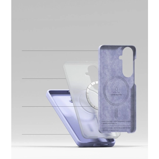 Etui Ringke Silicone Magnetic MagSafe do Samsung Galaxy S26+ Plus Lavender