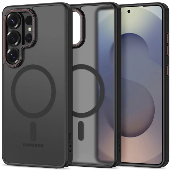 Etui Tech-Protect MagCam MagSafe do Samsung Galaxy S26 Ultra Matte Black/red