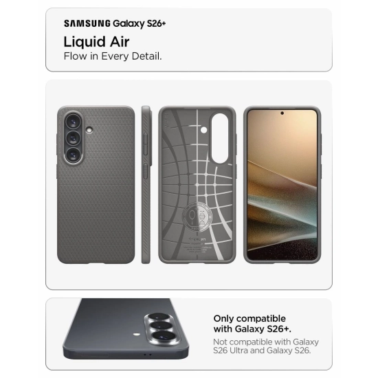 Etui Spigen Liquid Air do Samsung Galaxy S26+ Plus Marble Grey