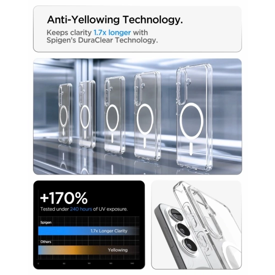 Etui Spigen Ultra Hybrid Mag MagSafe do Samsung Galaxy S26+ Plus Clear/white