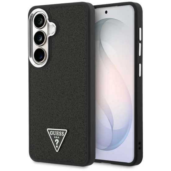 Etui Guess Fixed Glitter Triangle MagSafe do Samsung Galaxy S26+ Plus czarny