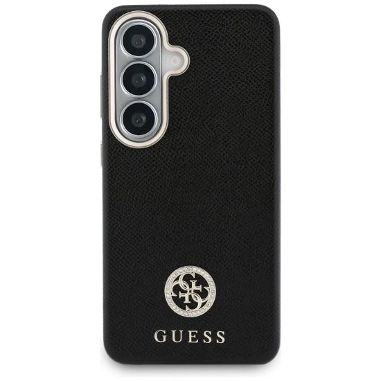 Etui Guess Rhinestone Round Logo MagSafe do Samsung Galaxy S26+ Plus czarny