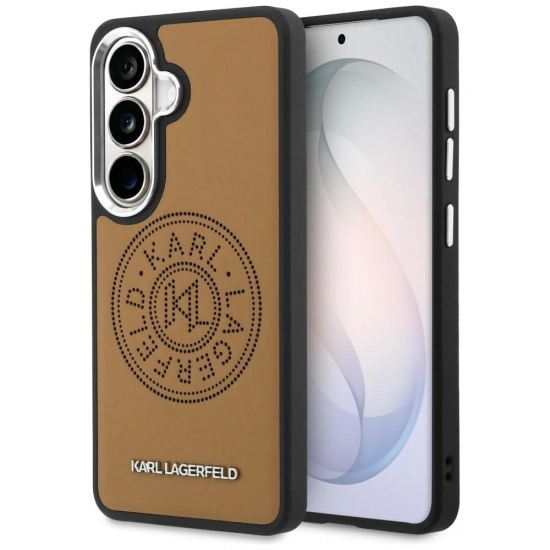 Etui Karl Lagerfeld Perforated KL MagSafe do Samsung Galaxy S26+ Plus brązowy