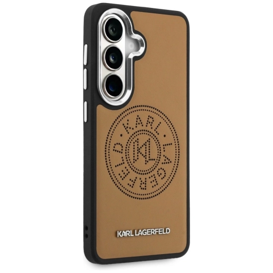 Etui Karl Lagerfeld Perforated KL MagSafe do Samsung Galaxy S26+ Plus brązowy