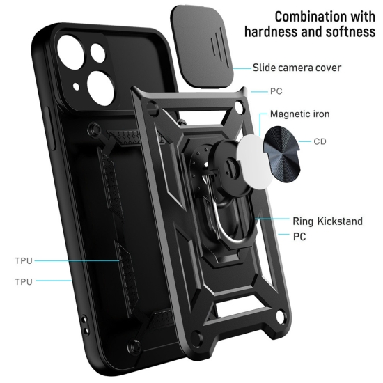 Slide Camera Armor Case do Iphone XR Czarny
