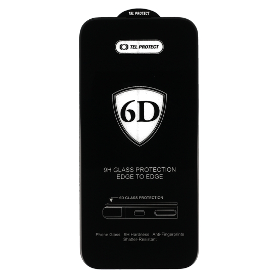 Hartowane szkło Tel Protect Full Glue 6D do MOTOROLA MOTO G53/G13/G23 CZARNE