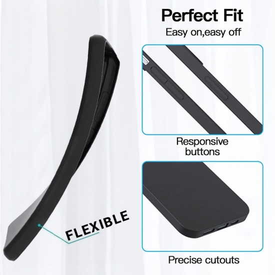 Back Case MATT do MOTOROLA MOTO G53 Czarny