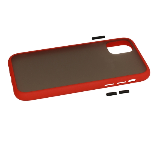 Vennus Color Button Bumper do Samsung Galaxy S21 Plus Czerwony
