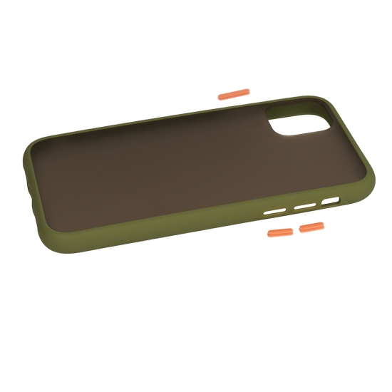 Vennus Color Button Bumper do Samsung Galaxy S21 Ultra Oliwkowy