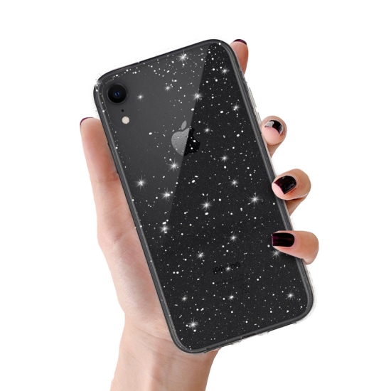 Crystal Glitter Case do Iphone XR (6,1") Srebrny