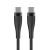 Maxlife kabel MXUC-08 USB-C - USB-C 1,0 m 100W czarny nylonowy