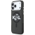 Karl Lagerfeld nakładka Magsafe IML glitter case metal camera frame and buttons Karl and Choupette sketch logo do iPhone 17 Pro Max transparentna