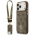 Guess nakładka 4G Strass Logo & Big Strap Metal Buttons MagSafe do iPhone 17 Pro Max brązowa