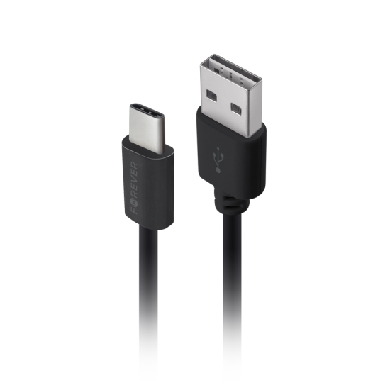 Forever ładowarka samochodowa M02 1x USB 2A czarna + kabel USB-C