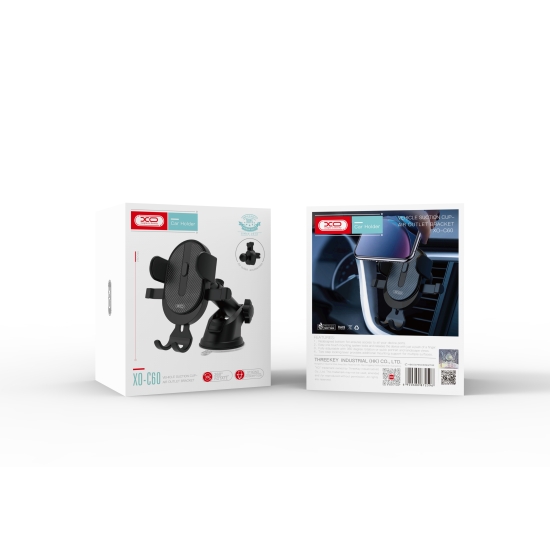 XO uchwyt samochodowy C60 czarny zestaw