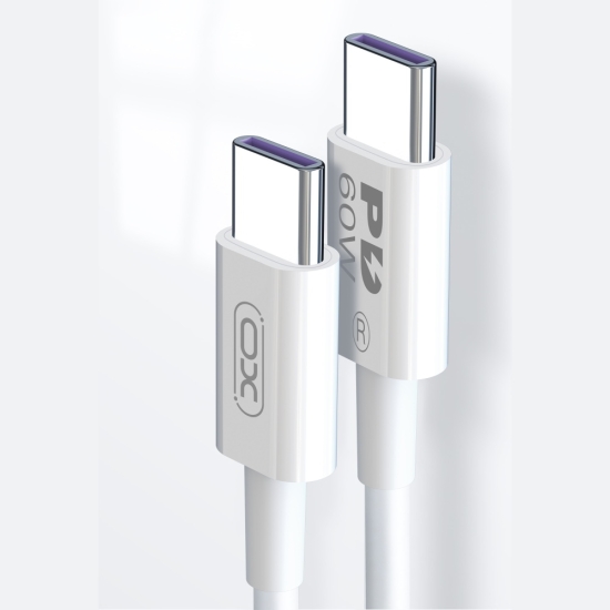 XO kabel NB-Q190B PD USB-C - USB-C 2,0m 60W biały