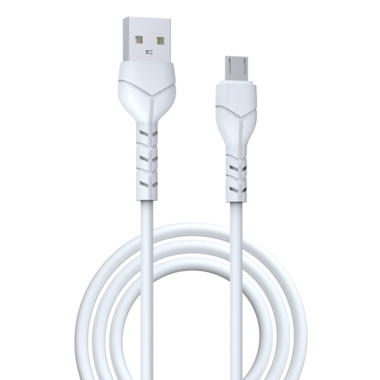 Devia kabel Kintone EC144  USB - MicroUSB 1,0 m 2,1A biały