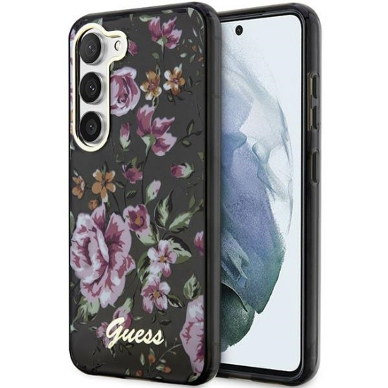 Guess nakładka do Samsung Galaxy S23 Plus GUHCS23MHCFWSK czarna HC IML Flower