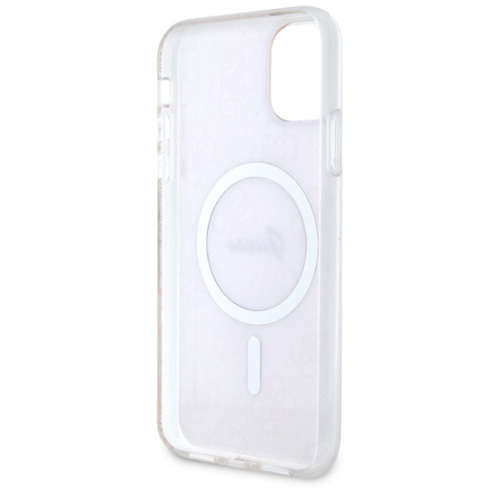 Guess nakładka do iPhone 11 GUHMN61H4STP różowa hardcase Magsafe IML 4G