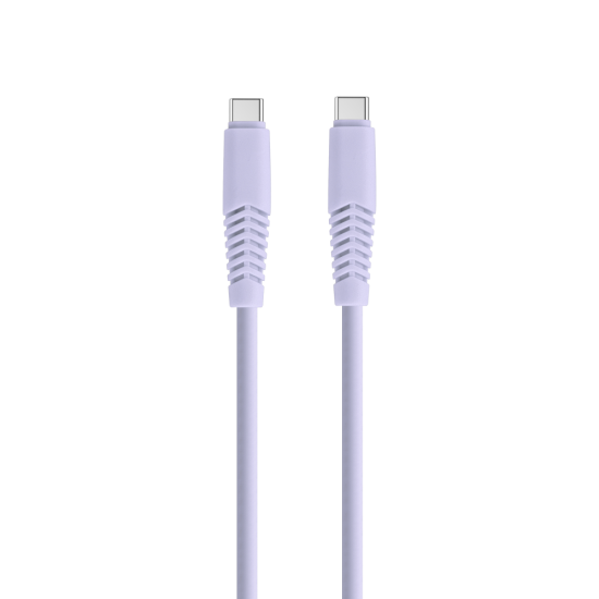 Setty kabel USB-C - USB-C 1,5m 2,1A KSC-C-1.529 liliowy