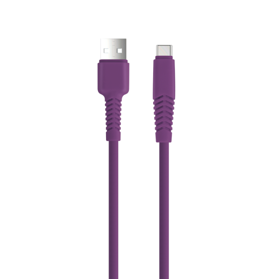 Setty kabel USB - USB-C 1,5 m 2,1A KSA-C-1.5219 fioletowy