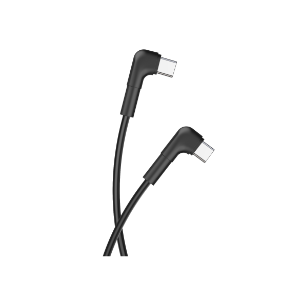 Maxlife kabel kątowy MXUC-09 USB-C - USB-C 1,0 m 60W czarny