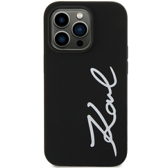 Karl Lagerfeld nakładka do iPhone 11 / XR KLHCN61SKSVGK czarna hardcase Silicone Signature
